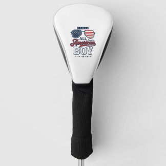 Funda Para Palo De Golf Diseño de camiseta con gafas de sol patrióticas pa