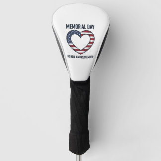Funda Para Palo De Golf Diseño de camiseta del Día de los Caídos Corazón H