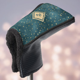 Funda Para Palo De Golf Diseño de espacio nocturno estrellado con monogram