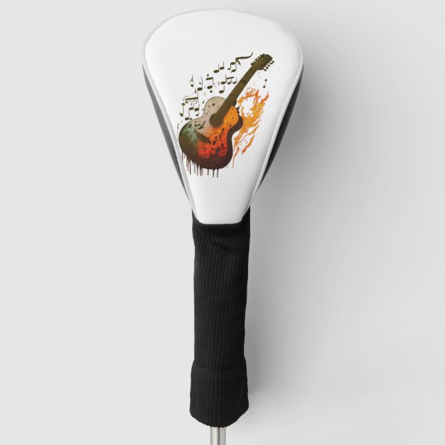 Funda Para Palo De Golf diseño de guitarra icónica (Anverso)