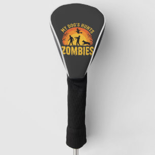 Funda Para Palo De Golf Diseño de Halloween de perro caza zombies