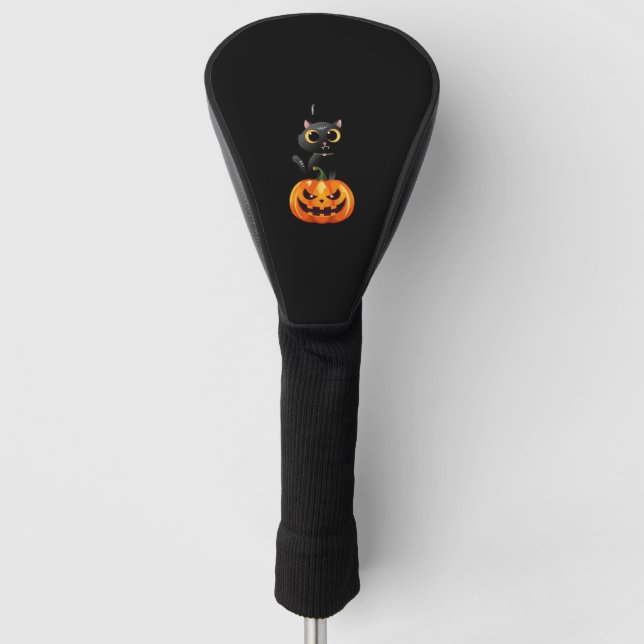 Funda Para Palo De Golf Diseño de Halloween para Gatos Negros - Arte espel (Anverso)