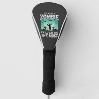 Funda Para Palo De Golf Diseño de Halloween Te Voy a Comer Zombie_1