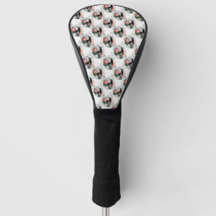 Funda Para Palo De Golf Diseño de la serie de cráneo floral rosa 2