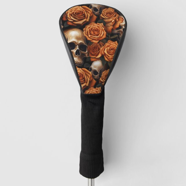 Funda Para Palo De Golf Diseño de la serie Skull y Rosas 9 (Anverso)