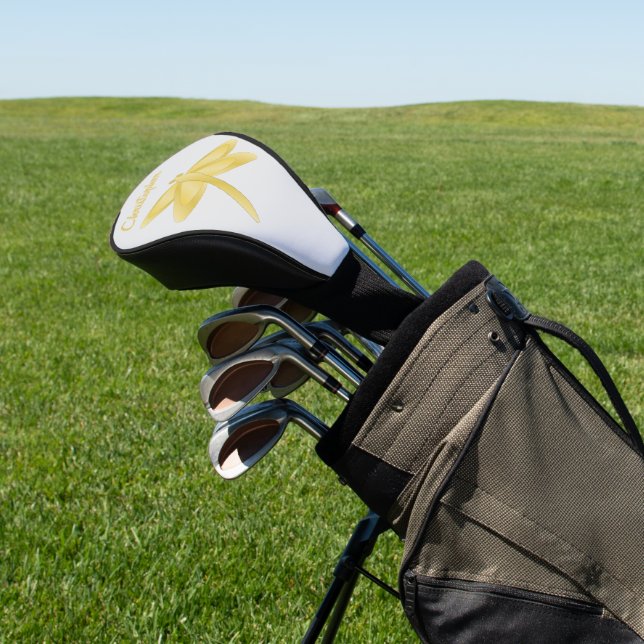 Funda Para Palo De Golf Diseño de libélula dorada (In Situ)