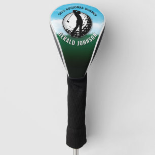 Funda Para Palo De Golf Diseño de monograma de golf masculino elegante