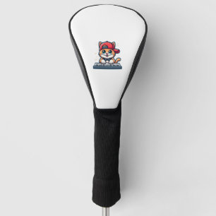 Funda Para Palo De Golf Diseño de piano para jugar al gato para los amante
