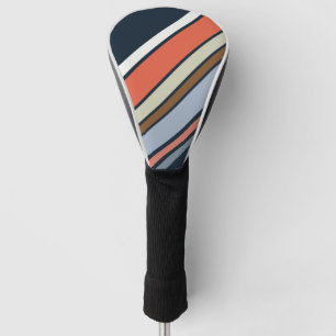 Funda Para Palo De Golf Diseño de rayas de estilo retro diagonal
