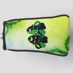 Funda Para Palo De Golf Diseño de teatro de comedia y tragedia verde