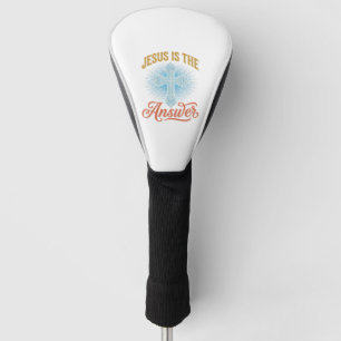 Funda Para Palo De Golf Diseño de vector de cruz cristiana La respuesta es