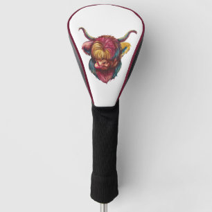 Funda Para Palo De Golf Diseño divertido de cabeza de vaca de las Tierras