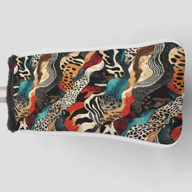 Funda Para Palo De Golf Diseño elegante de fusión de impresión animal (Anverso)