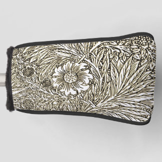 Funda Para Palo De Golf Diseño floral intrincado en marrón y blanco