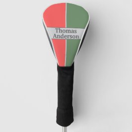 Funda Para Palo De Golf Diseño Minimalista rojo y verde