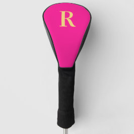 Funda Para Palo De Golf Diseño personalizado Monograma rosa caliente
