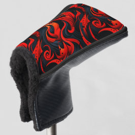 Funda Para Palo De Golf Diseño rojo y negro