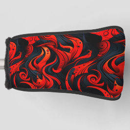 Funda Para Palo De Golf Diseño rojo y negro
