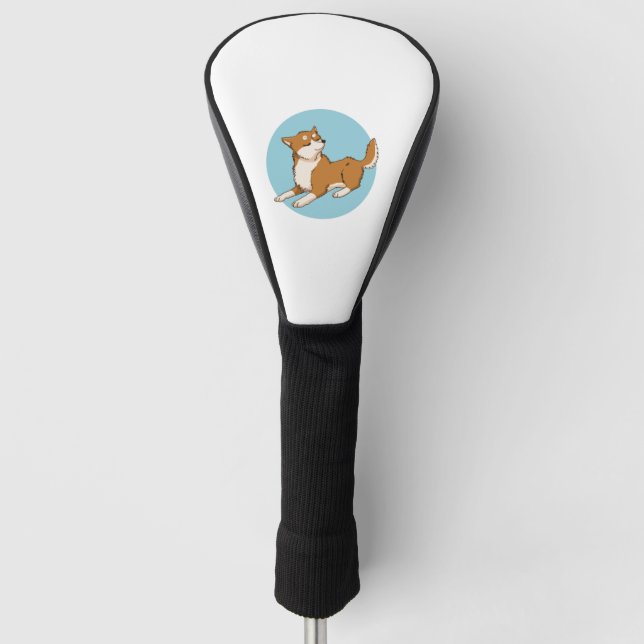 Funda Para Palo De Golf Diseño shiba azul. (Anverso)