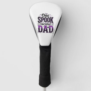 Funda Para Palo De Golf Diseño vectorial vintage de Halloween del papá esp