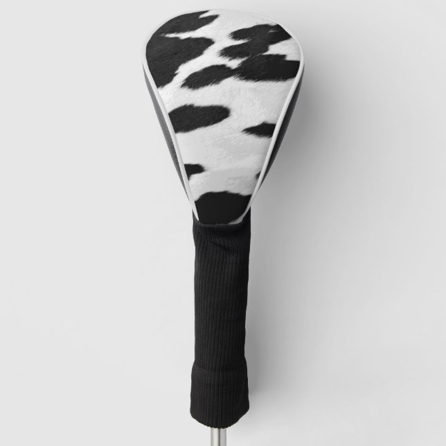 Funda Para Palo De Golf Diversión Holstein Cow Ocultar look (Anverso)