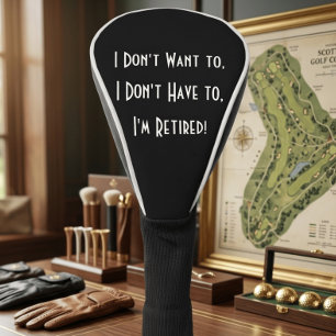 Funda Para Palo De Golf divertida jubilación simple