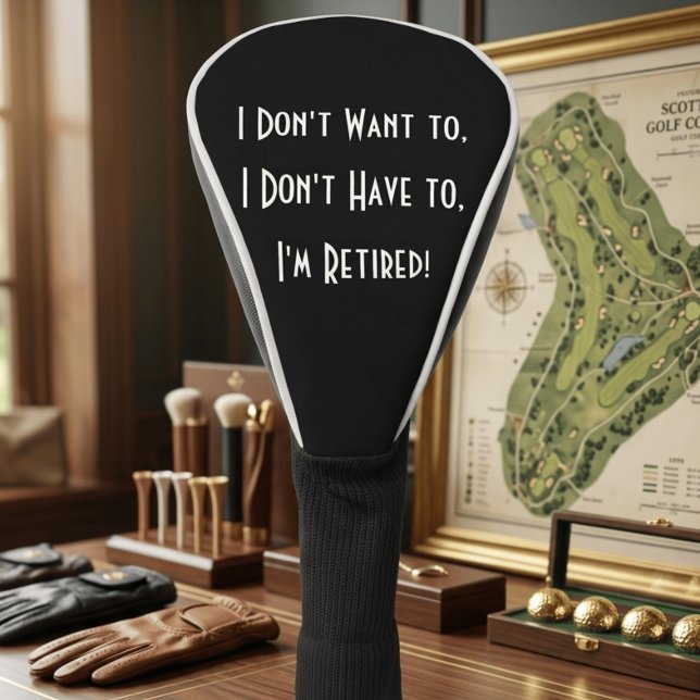 Funda Para Palo De Golf divertida jubilación simple  (Subido por el creador)