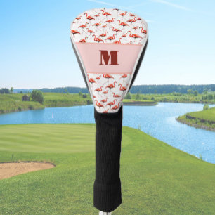 Funda Para Palo De Golf Divertidas mujeres en monograma personalizado rosa