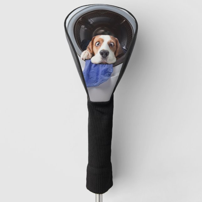Funda Para Palo De Golf Divertido beagle delicado lavado (Anverso)