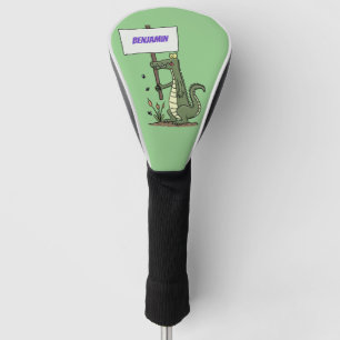 Funda Para Palo De Golf Divertido cocodrilo alineador con personalizado de