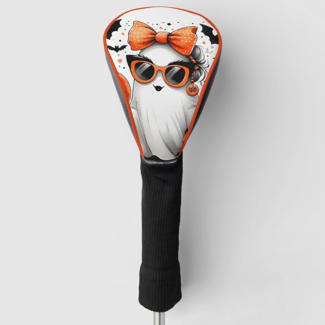 Funda Para Palo De Golf Divertido fantasma de Halloween (Anverso)