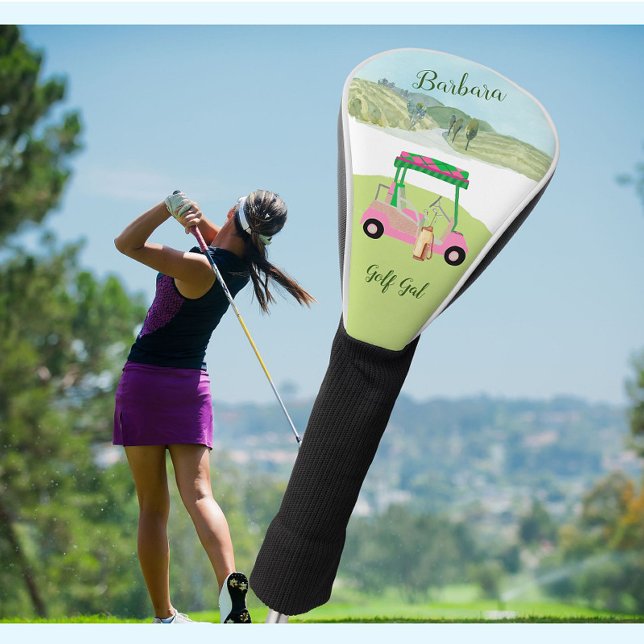 Funda Para Palo De Golf Divertido Fem Carro de golf Nombre personal panorá (Subido por el creador)