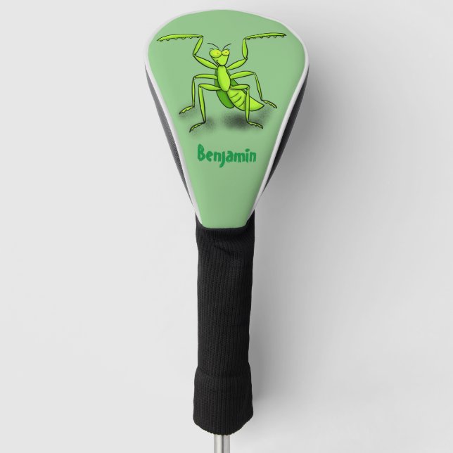 Funda Para Palo De Golf Divertido ilustracion personalizado de mantis de o (Anverso)