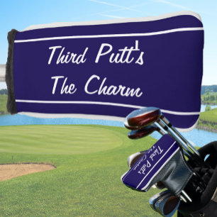 Funda Para Palo De Golf Divertido putt azul marino es el encanto Putter