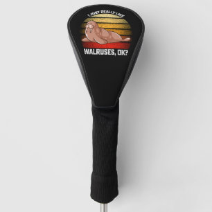 Funda Para Palo De Golf Divertido, simplemente me gustan mucho las morsas,