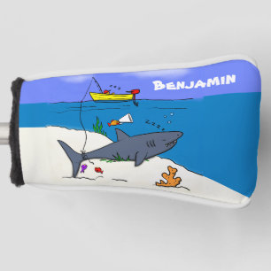 Funda Para Palo De Golf Divertido tiburón durmiente y personalizado de pes