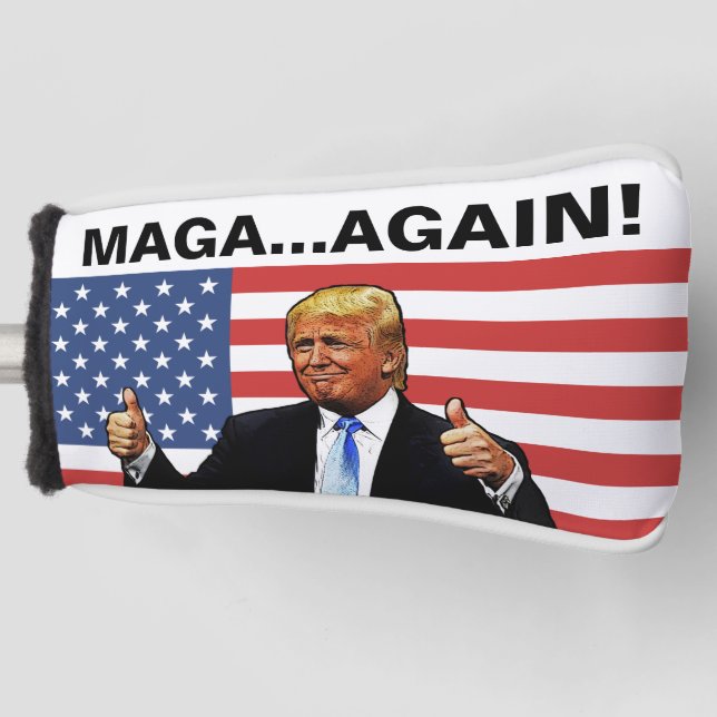FUNDA PARA PALO DE GOLF ¡DONALD TRUMP GOLF COVER MAGA DE NUEVO! (Anverso)