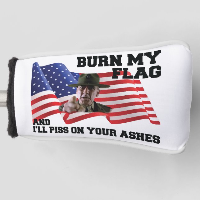 Funda Para Palo De Golf Don't burn my flag  (Anverso)