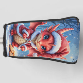 Funda Para Palo De Golf Dragón de Navidad, demasiado lindo para arrestar,