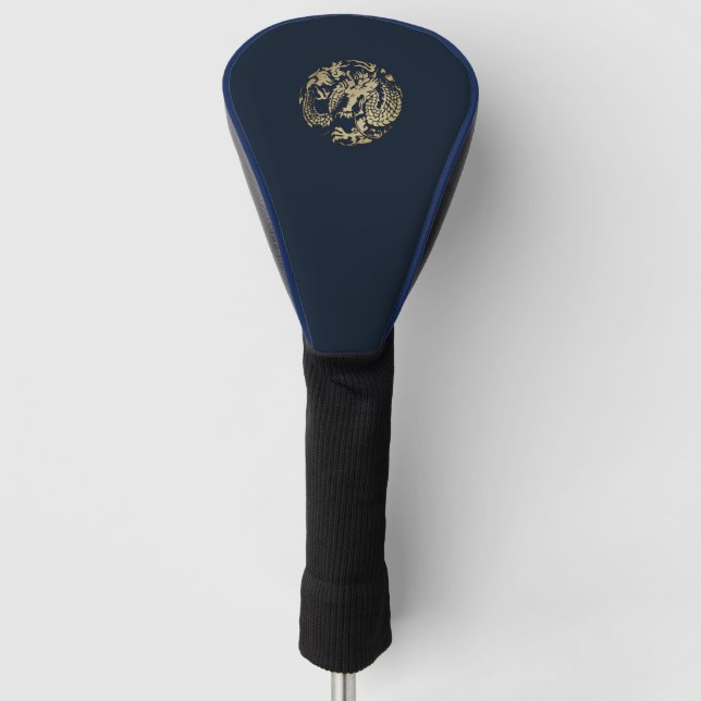 Funda Para Palo De Golf Dragón de oro (Anverso)