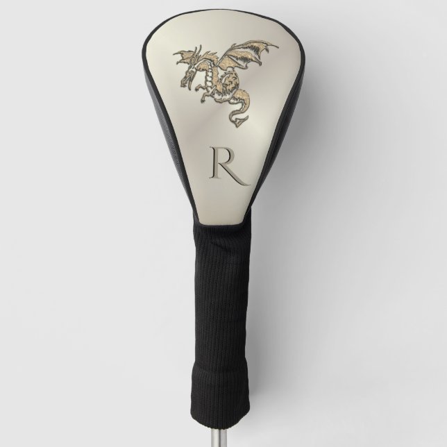 Funda Para Palo De Golf Dragón dorado (Anverso)