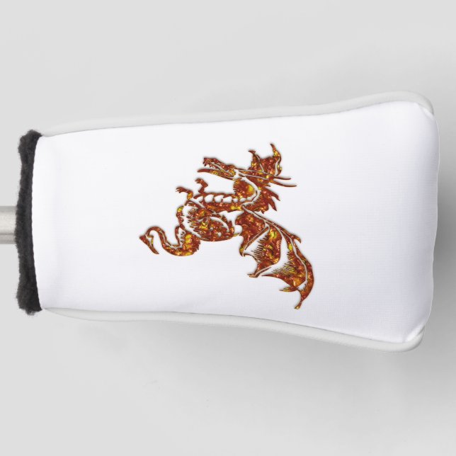 Funda Para Palo De Golf Dragón en llamas (Anverso)