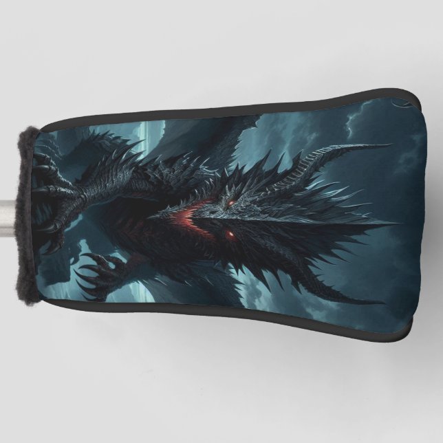 Funda Para Palo De Golf Dragón medieval oscuro (Anverso)