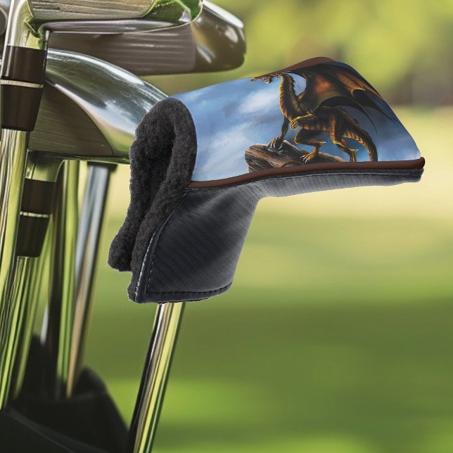 Funda Para Palo De Golf Dragón negro de oro de cobre (Subido por el creador)