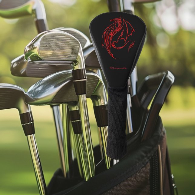 Funda Para Palo De Golf Dragón tribal rojo negro (Subido por el creador)