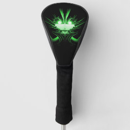 Funda Para Palo De Golf Dragón verde alienígena con ojos brillantes