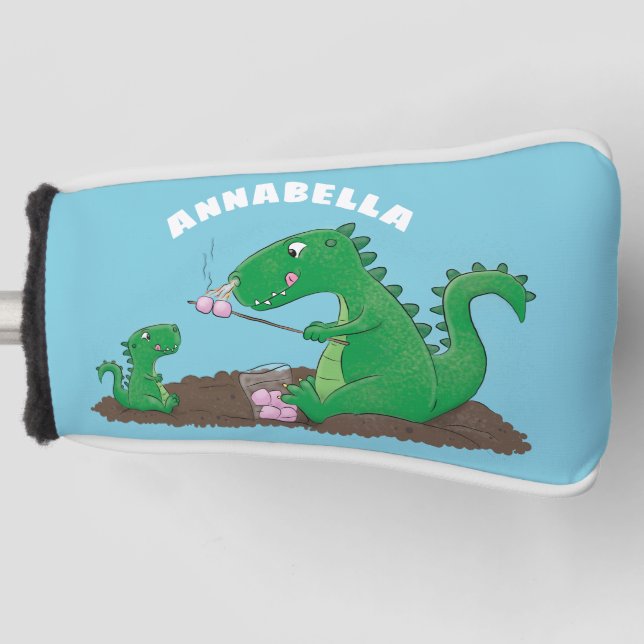 Funda Para Palo De Golf dragones cortos asando malvaviscos personalizado (Anverso)