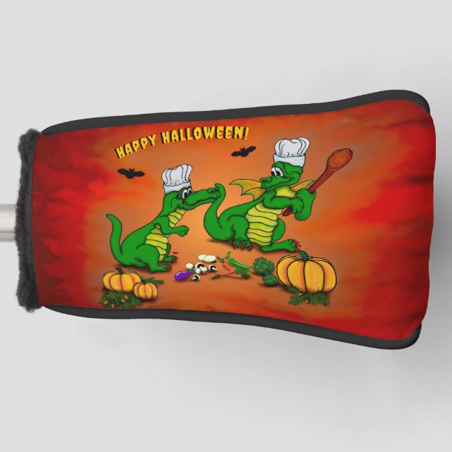 Funda Para Palo De Golf Dragones - ¡Feliz Halloween! Hoy cocinaré (Anverso)