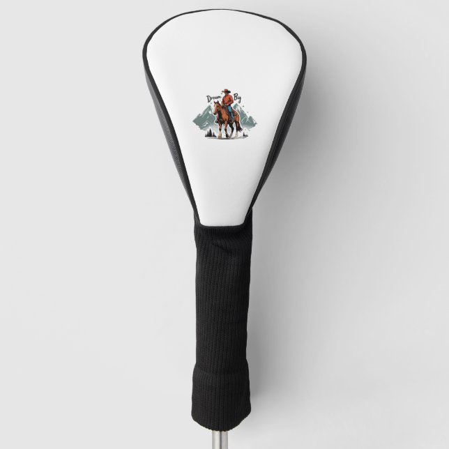 Funda Para Palo De Golf Dream Big- Cowboy Montando Caballo (Anverso)