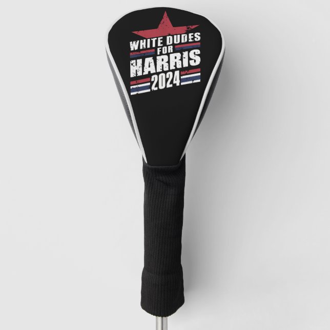 Funda Para Palo De Golf Dudes Blancas Para Kamala Harris 2024 (Anverso)